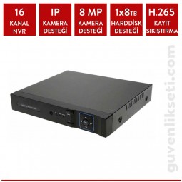 Techvision TC-8161 16 Kanal 8mp Xmeye ip Kayıt Cihazı